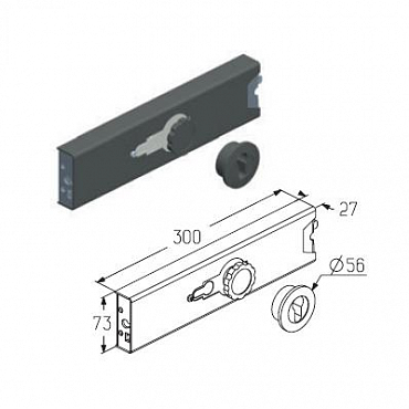 Замок ригельный RLI0103 Alutech
